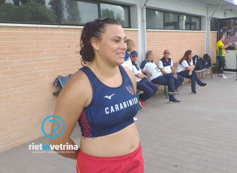 Assoluti Atletica Rieti, Sara Fantini vince al Martello e si laurea Campionessa italiana