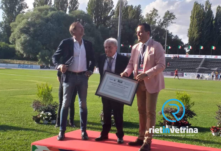 Panathlon Rieti premia Sandro Giovannelli per l’amore profuso per l’atletica leggera