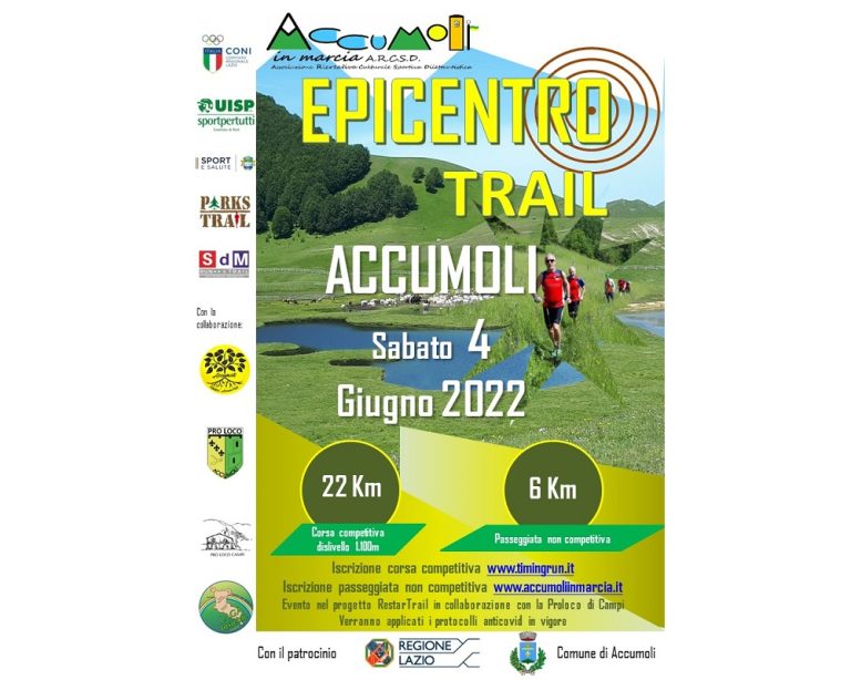 Il 4 giugno ad Accumoli “Epicentro Trail”
