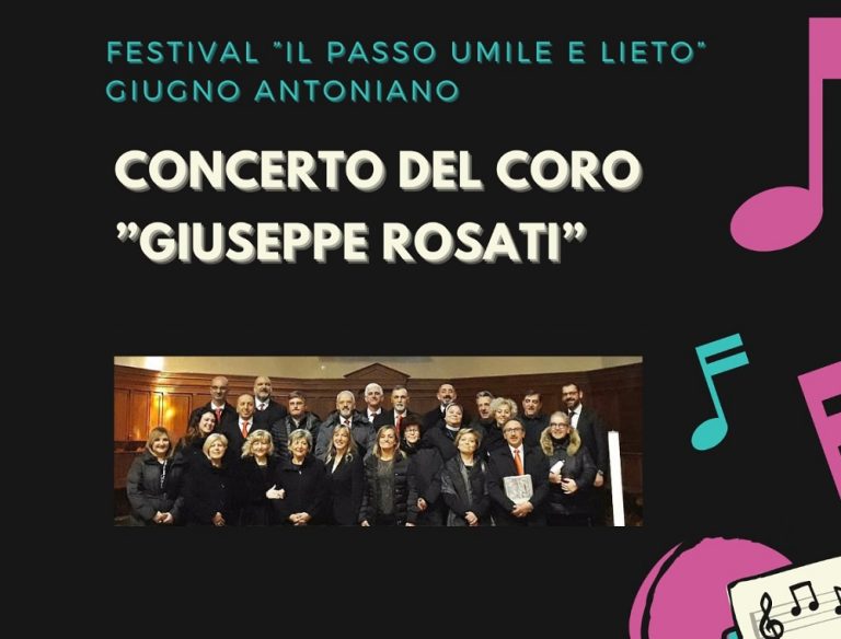 La corale Giuseppe Rosati di Rieti diretta dal M° Ciogli il 16 giugno in concerto alla Basilica di Sant’Agostino