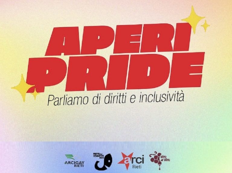 Il 28 giugno a Rieti “AperiPride”. Parliamo di diritti e inclusività