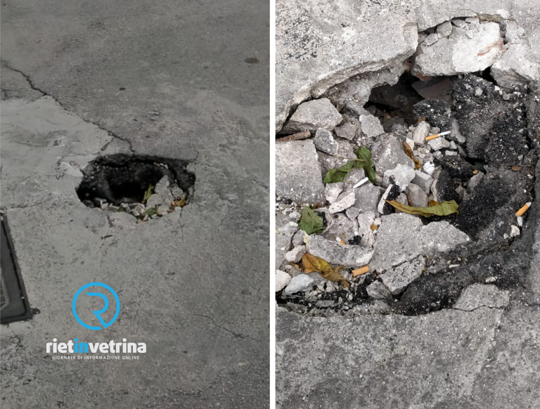 SEI TU IL REPORTER – “In via Selci Sabino a Rieti mega buca in mezzo strada”