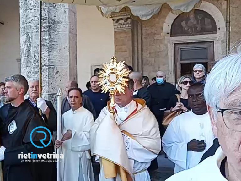 Il 2 giugno celebrazione del Corpus Domini per le vie del centro storico di Rieti