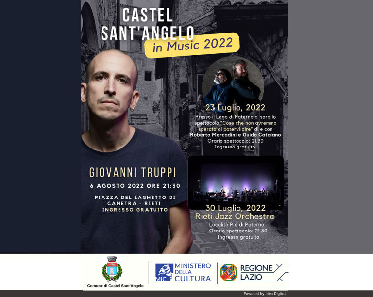 Sabato 6 agosto al laghetto di Canetra Giovanni Truppi in concerto per “Castel Sant’Angelo in Music 2022”