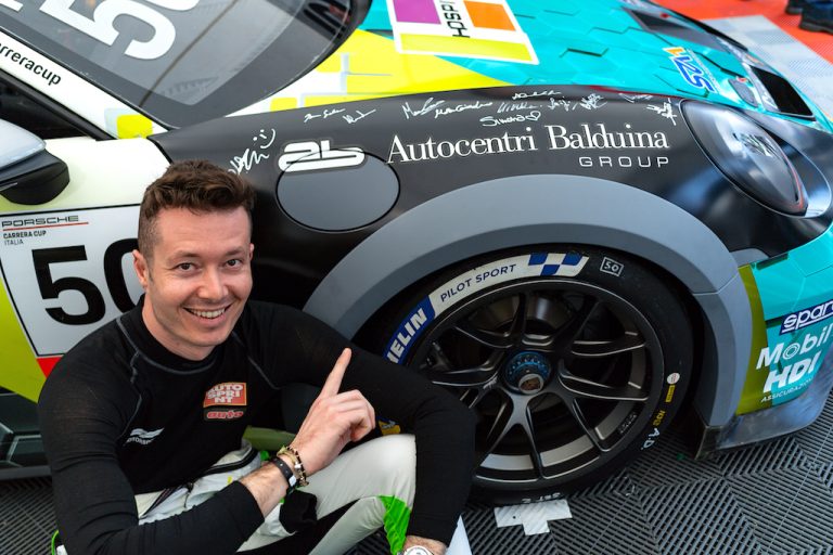 Il pilota reatino Fenici al Mugello al volante della 911 GT3 Cup di AB Racing