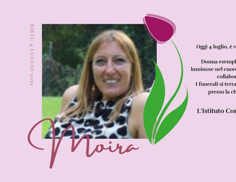 Addio alla prof.ssa Moira Massari. Il messaggio della preside Onofri
