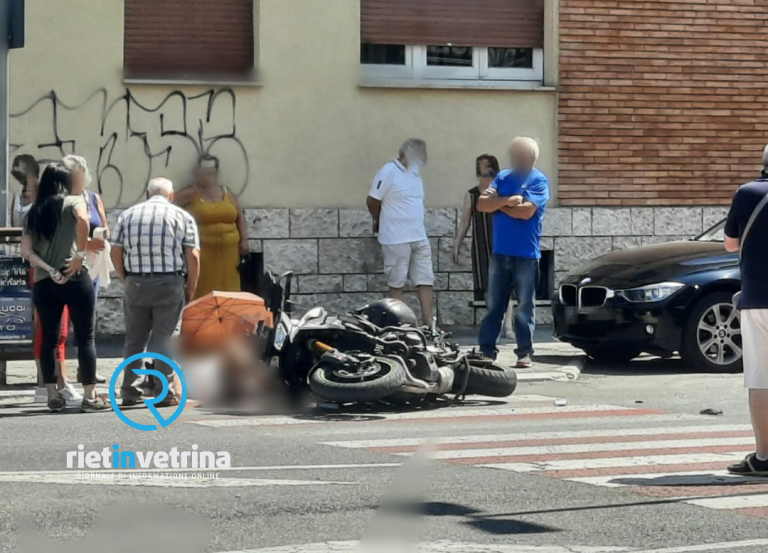Incidente auto – moto in viale Matteucci