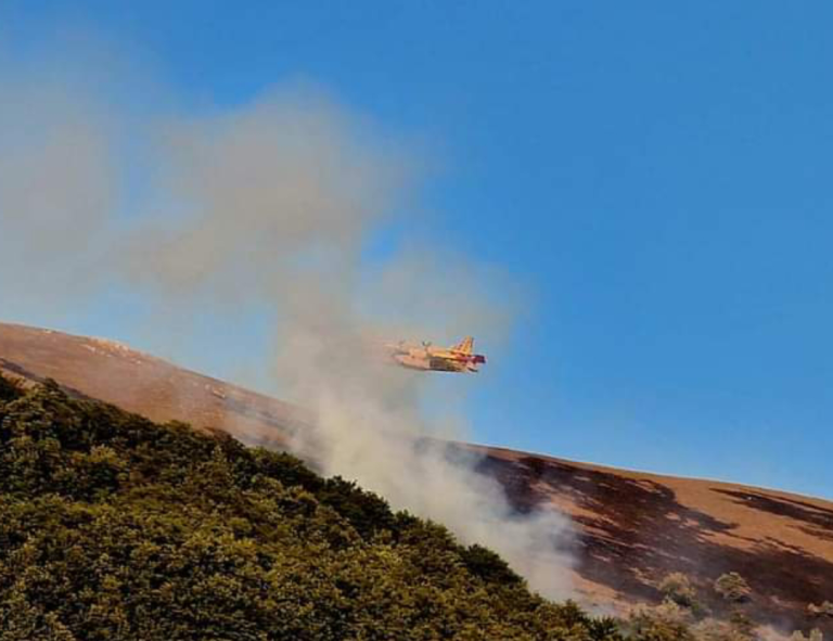 Incendio anche a Cittareale e Cascia. Canadair in azione