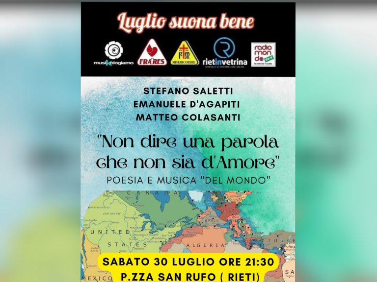 A “Luglio suona bene” Stefano Saletti, Matteo Colasanti ed Emanuele D’Agapiti tra musica e poesia