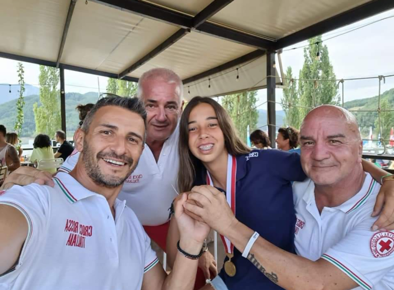 Mondiali Wakeboard, Giulia Castelli e Federico Dal Lago festeggiano con la CRI Comitato di Rieti