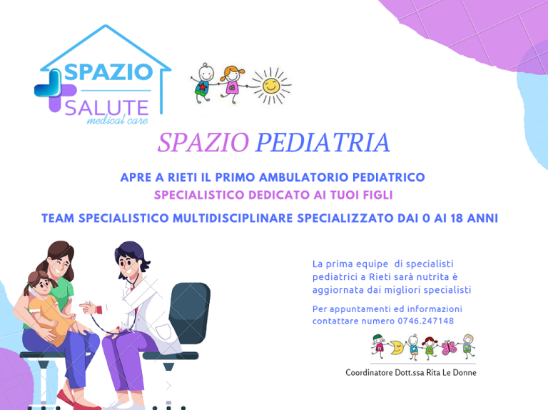 Nasce a Rieti “Spazio Pediatria”, primo ambulatorio pediatrico specialistico