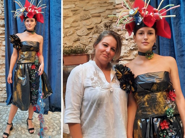 Sfilata ecologica di Frasso, Centro Antiviolenza Angelita presente con il vestito “La Rinascita”