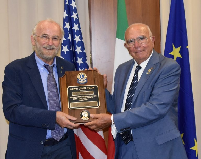 A Gianni Turina il premio Melvin Jones del Lions International
