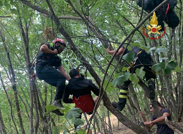 Soccorso parapendista feritosi tra Poggio Bustone e Cantalice