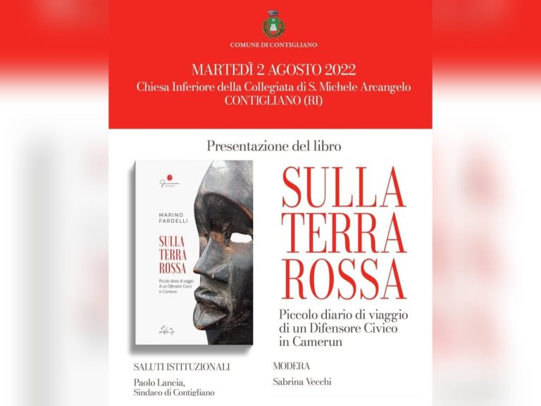 “Sulla terra rossa”, il 2 agosto presentazione a Contigliano