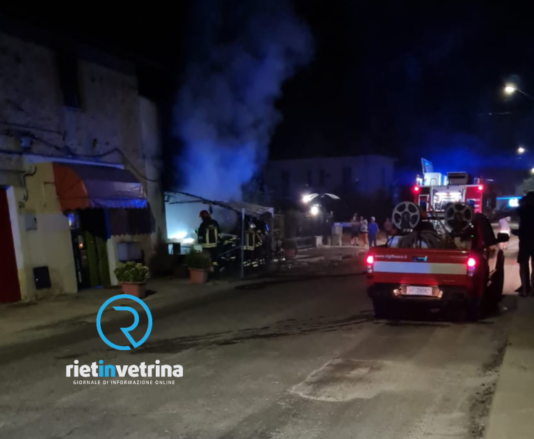 A fuoco negozio di fiori a Piani Poggio Fidoni