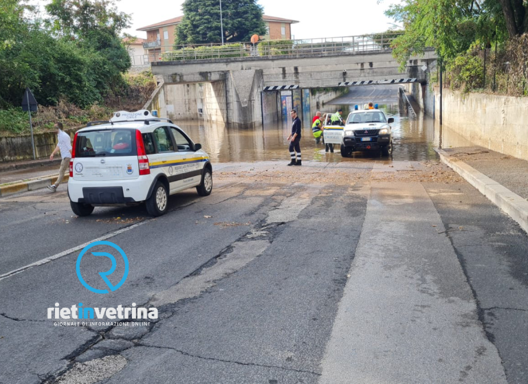 Iniziato drenaggio acqua sottopasso Questura di Rieti