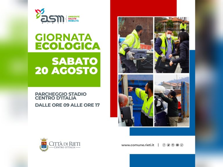 Sabato 20 agosto torna la Giornata Ecologica allo Stadio Centro d’Italia