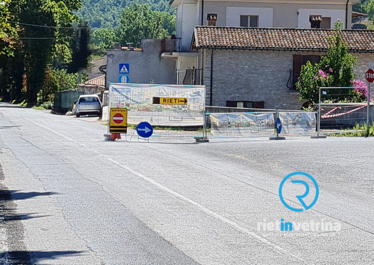 Realizzazione nuovo acquedotto, traffico deviato altezza Piani Poggio Fidoni