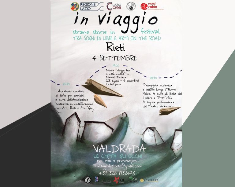 “In viaggio, strane storie in festival, tra sogni di libri e arti on the road” fa tappa a Rieti il 4 settembre