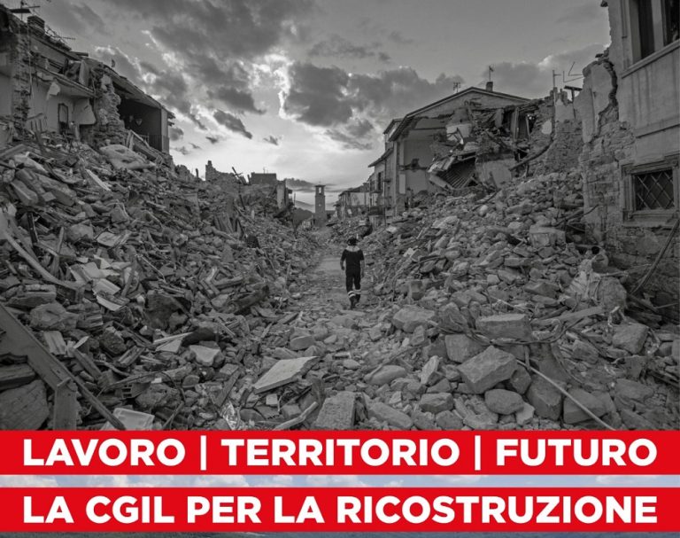 24 agosto 2016 ore 3,36. La CGIL ricorda le 303 vittime, 296 nella sola Amatrice