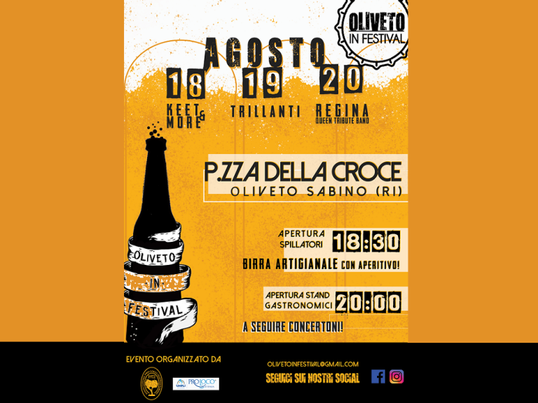 18-19-20 agosto c’è “Oliveto in Festival 2022”