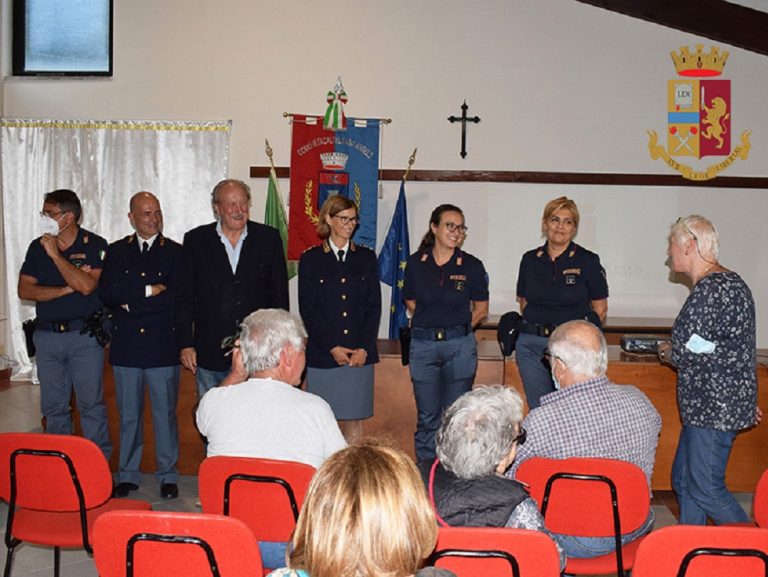 Truffe agli anziani, la Polizia di Stato incontra la cittadinanza di Castel Sant’Angelo