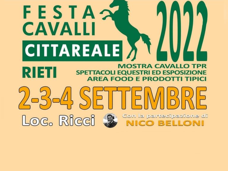 Tutto pronto per la “Festa dei Cavalli” a Cittareale – IL PROGRAMMA