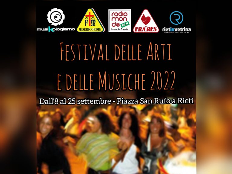 Dall’8 al 25 a Rieti il “Festival delle Arti e delle Musiche 2022”