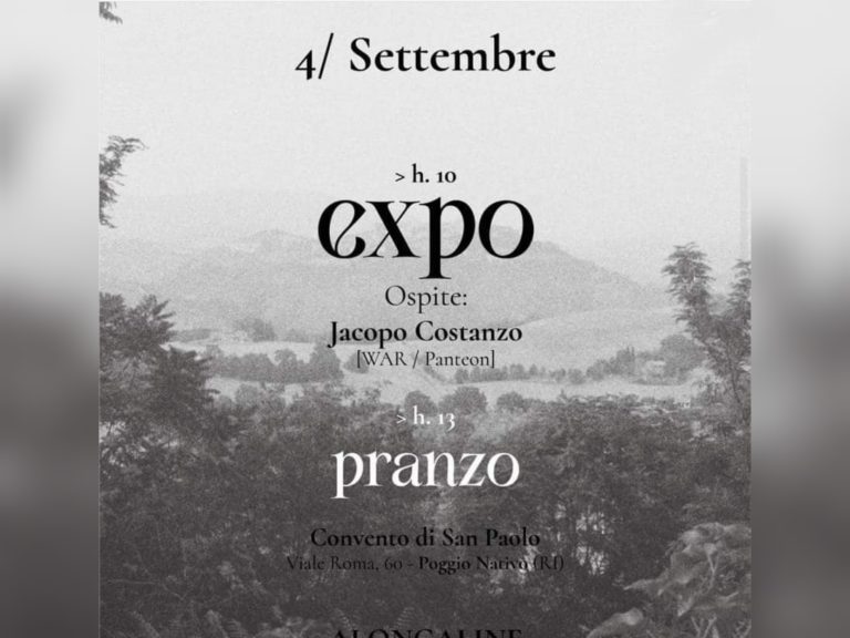 Domenica 4 settembre a Poggio Nativo mostra finale della Summer school Alongaline