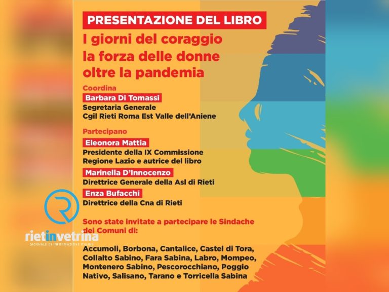 Eleonora Mattia presenta a Rieti il suo libro “I giorni del coraggio”