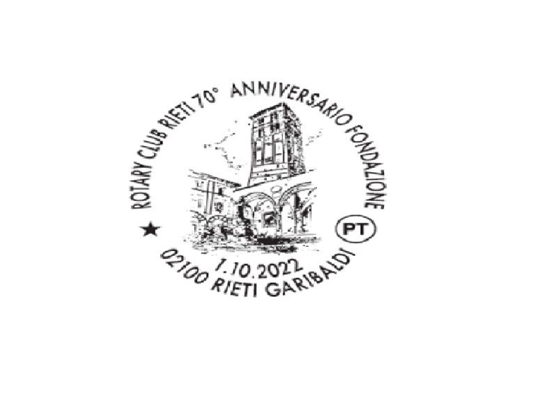 Emesso annullo dedicato al Rotary Club Rieti 70° anniversario