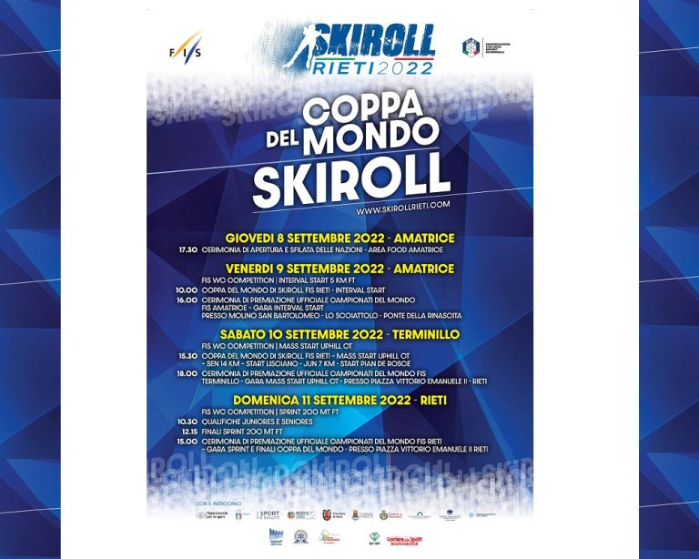 Coppa del Mondo Skiroll, Cortellesi: “Lo sport come rinascita per Amatrice”