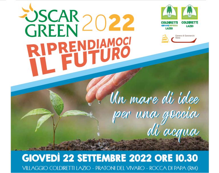 FEI – Oscar Green 2022, Coldiretti Lazio premia otto giovani imprenditori agricoli