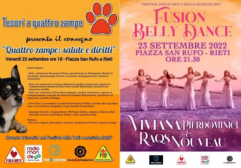Il 23 settembre doppio appuntamento in piazza San Rufo con il “Festival delle Arti e delle Musiche”