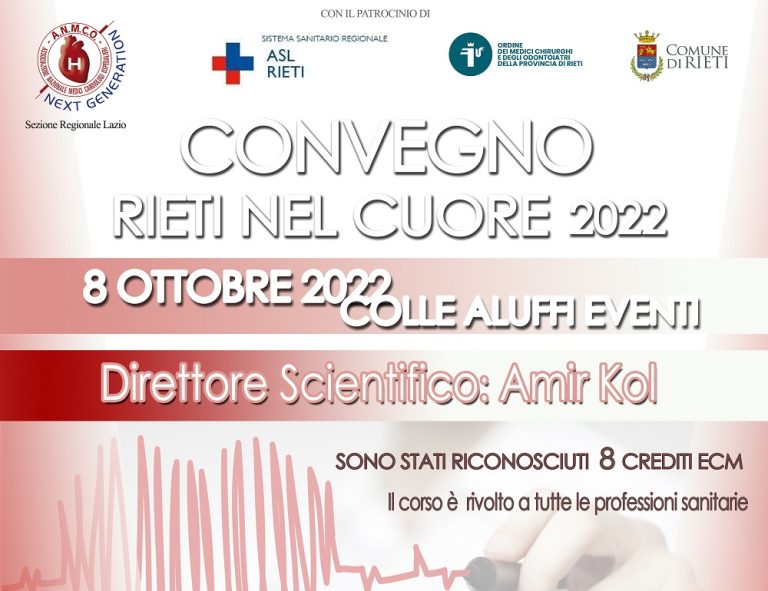 Convegno “Rieti nel cuore”, l’8 ottobre a Rieti