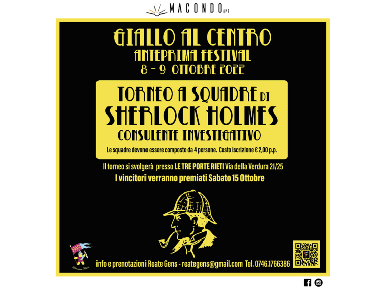 Per tutti gli amanti del giallo e di Sherlock Holmes un’occasione da non perdere
