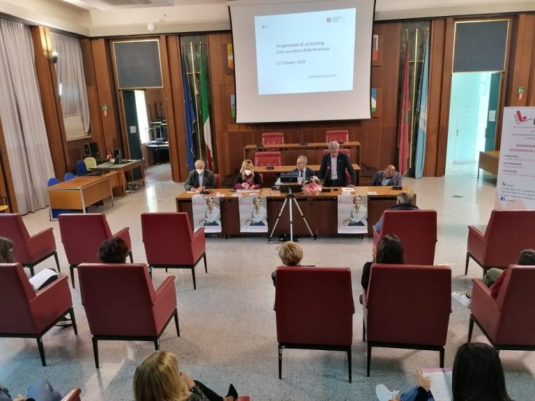 Nell’aula consiliare della Provincia di Rieti il convegno LILT dedicato agli screening oncologici al seno