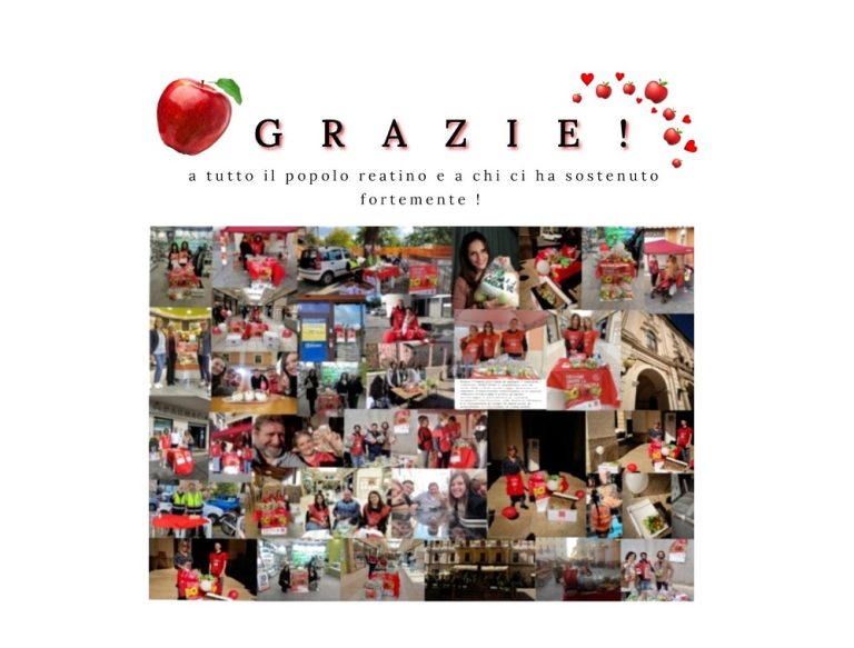 “Grazie a tutti!”. AISM Rieti vende 1.100 sacchetti di Mele della Salute