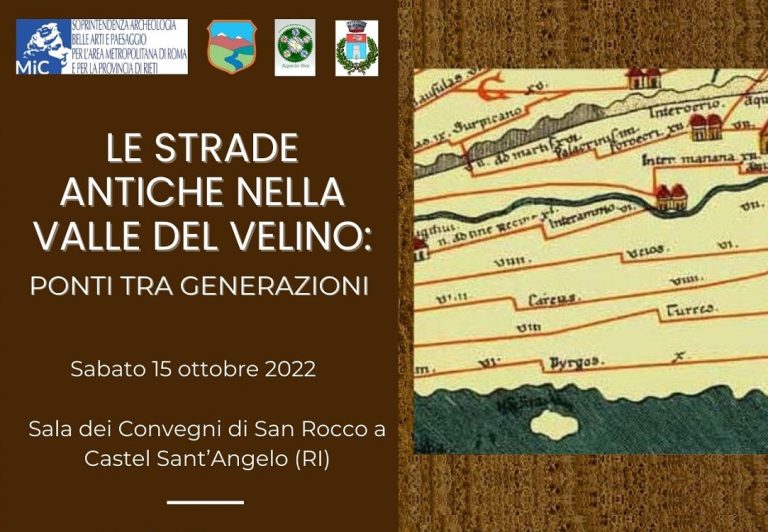 A Castel Sant’Angelo il 15 ottobre il convegno “Le strade antiche nella Valle del Velino – Ponti tra generazioni”