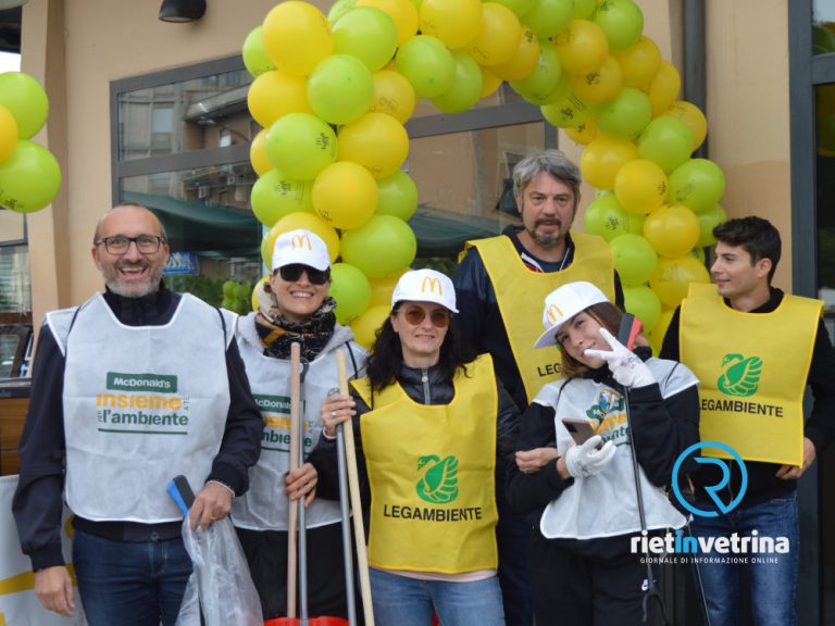 McDonald’s e la transizione ecologica, raccolti oltre 20 chili di rifiuti abbandonati a Rieti
