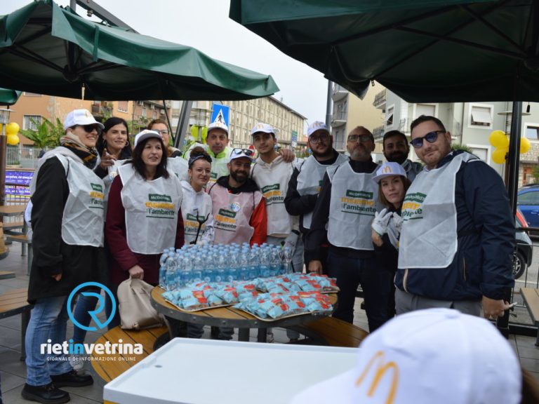 McDonald’s Rieti per l’ambiente: sabato 15 ottobre raccolti venti chili di rifiuti – LE FOTO