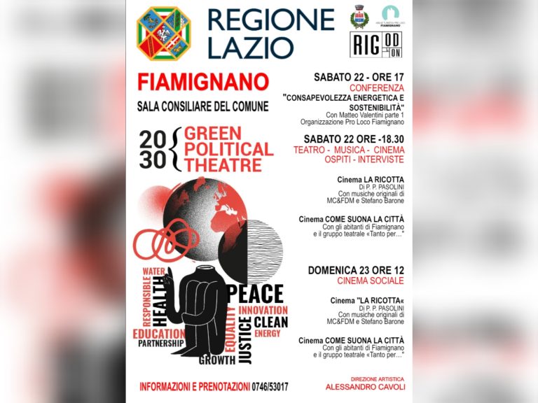 A Fiamignano il 22 ottobre arriva “Green Political Theatre”