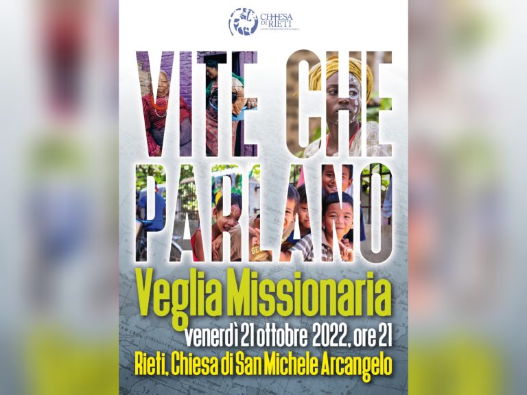 Il 21 ottobre a Rieti la Veglia Missionaria “Vite che parlano”