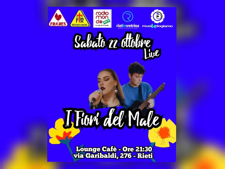 Il duo “I fiori del male” in concerto a Rieti sabato 22 ottobre