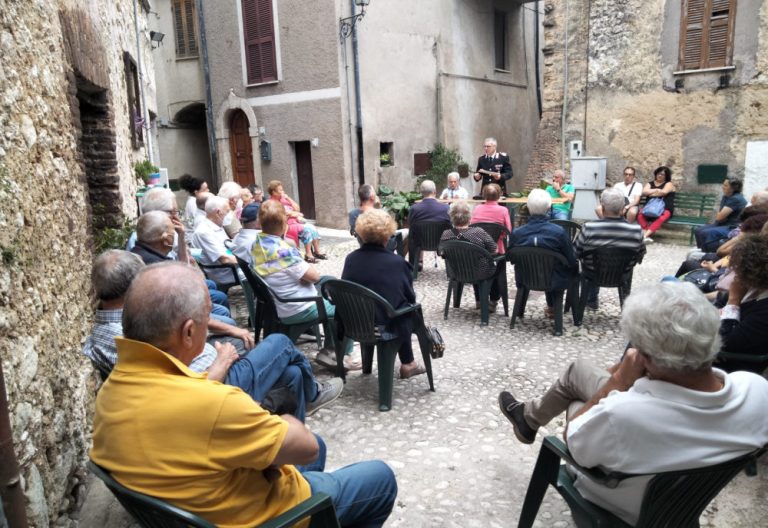 Poggio Nativo, i Carabinieri di Castelnuovo di Farfa incontrano gli anziani
