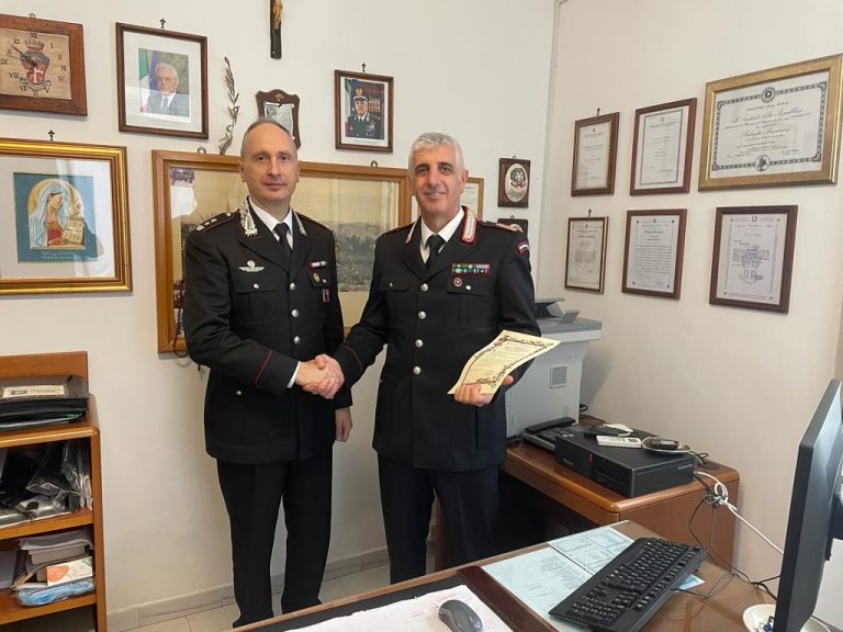 Renzo Verducci, comandante stazione Carabinieri Magliano Sabina, lascia il servizio attivo