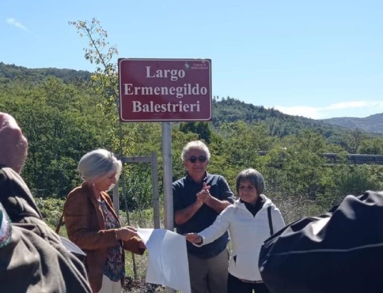 Borgorose, inaugurato largo Balestrieri. Calisse: “Sarebbe soddisfatto di ciò che stiamo facendo”
