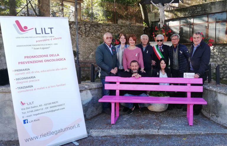 Inaugurata la Panchina Rosa di Fiamignano