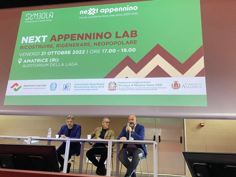 NEXT Appennino Lab, convegno ad Amatrice. Cortellesi: “Urgono strategie di lungo respiro”